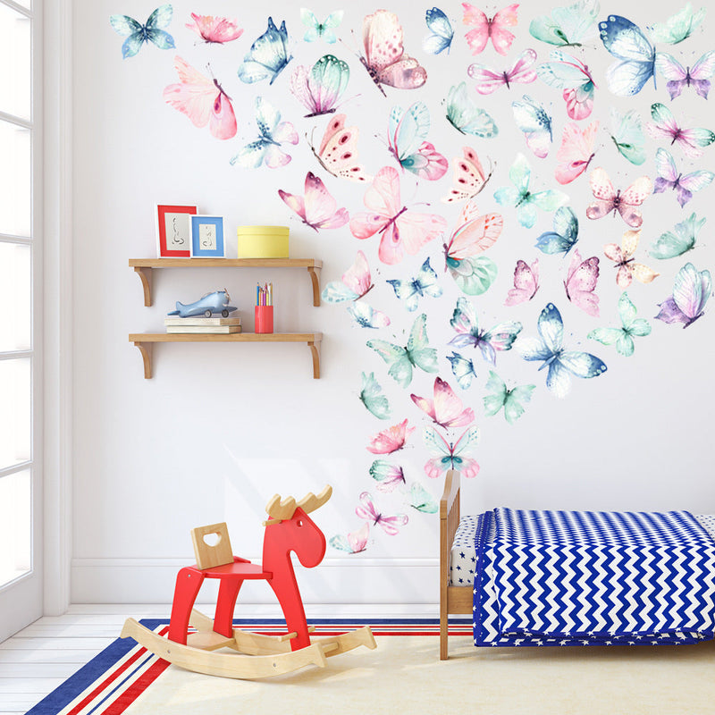 Flocks of Butterflies Peel and Stick Decals_Commomy Decor