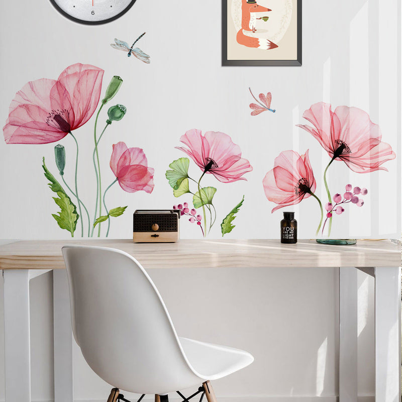 Fresh Floral Peel and Stick Wall Decals_Commomy Decor