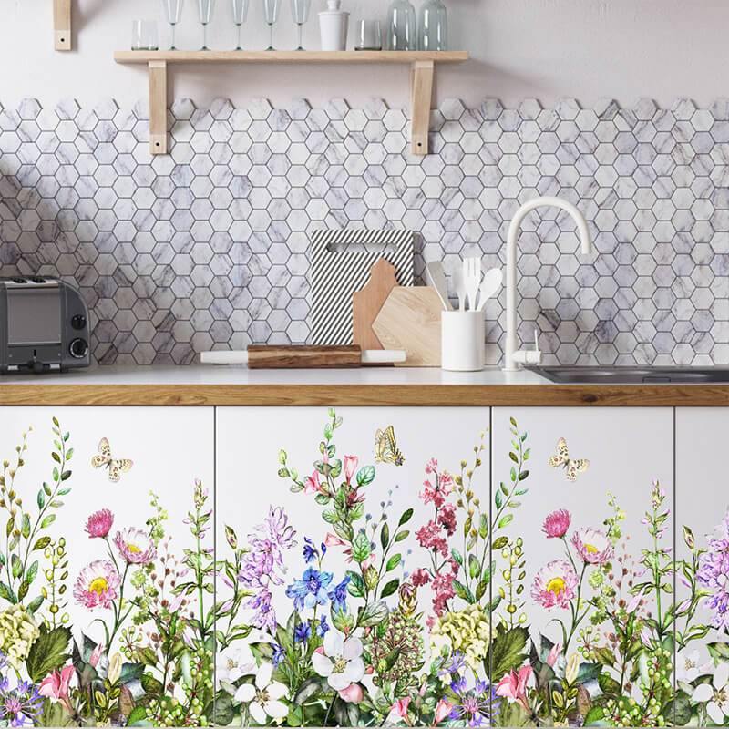 Garden Flowers Peel and Stick Wall Decals – Commomy