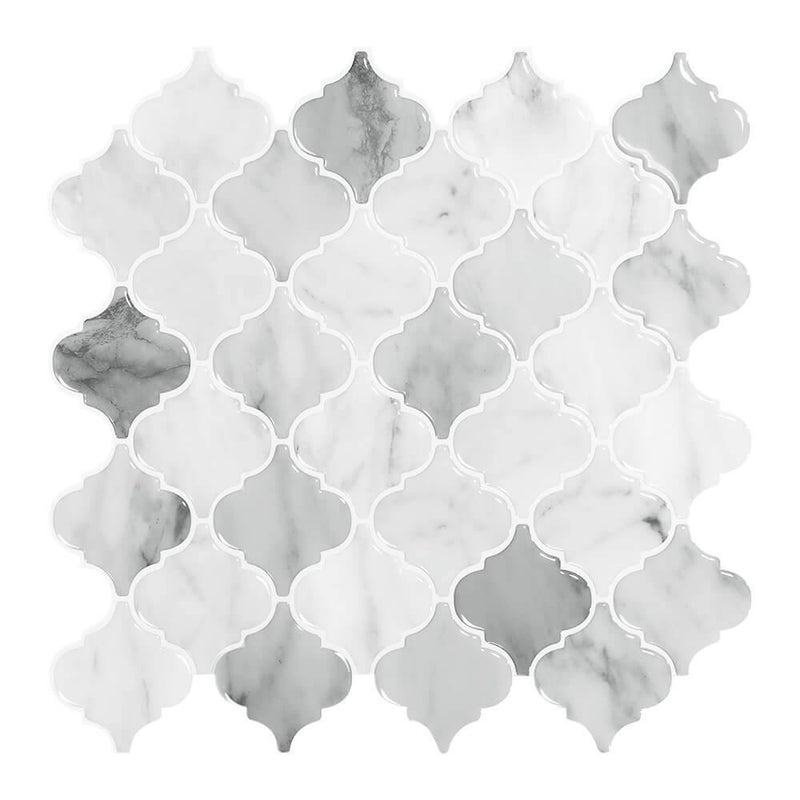 peel and stick marble arabesque tile backsplash - Commomy