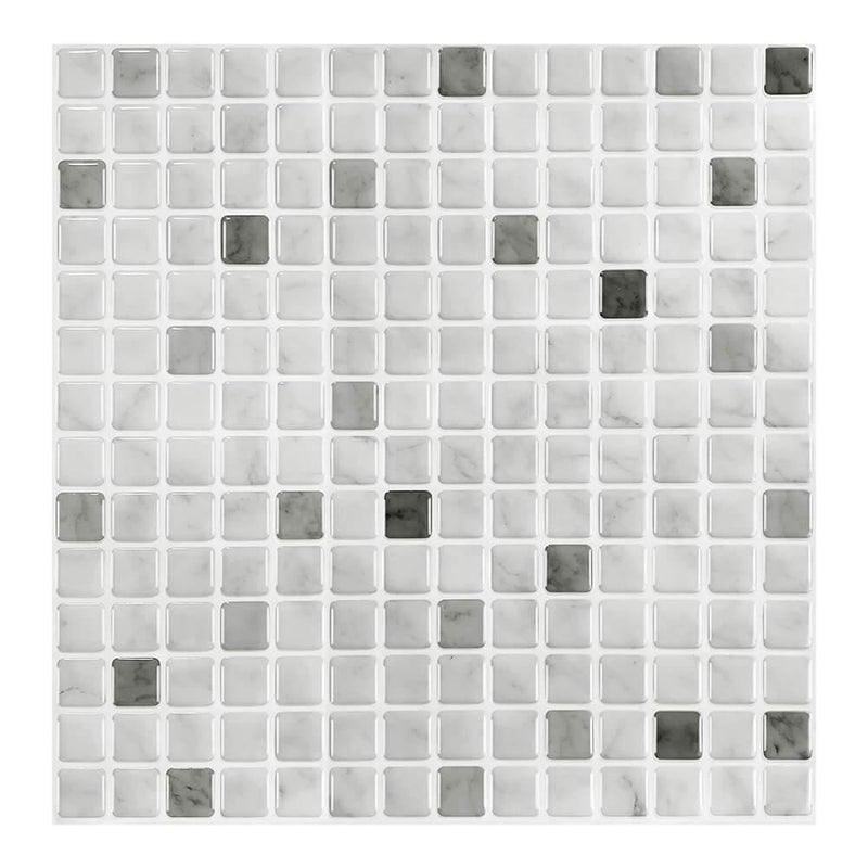 Gray and Beige Mosaic Peel and Stick Backsplash Tile - Commomy