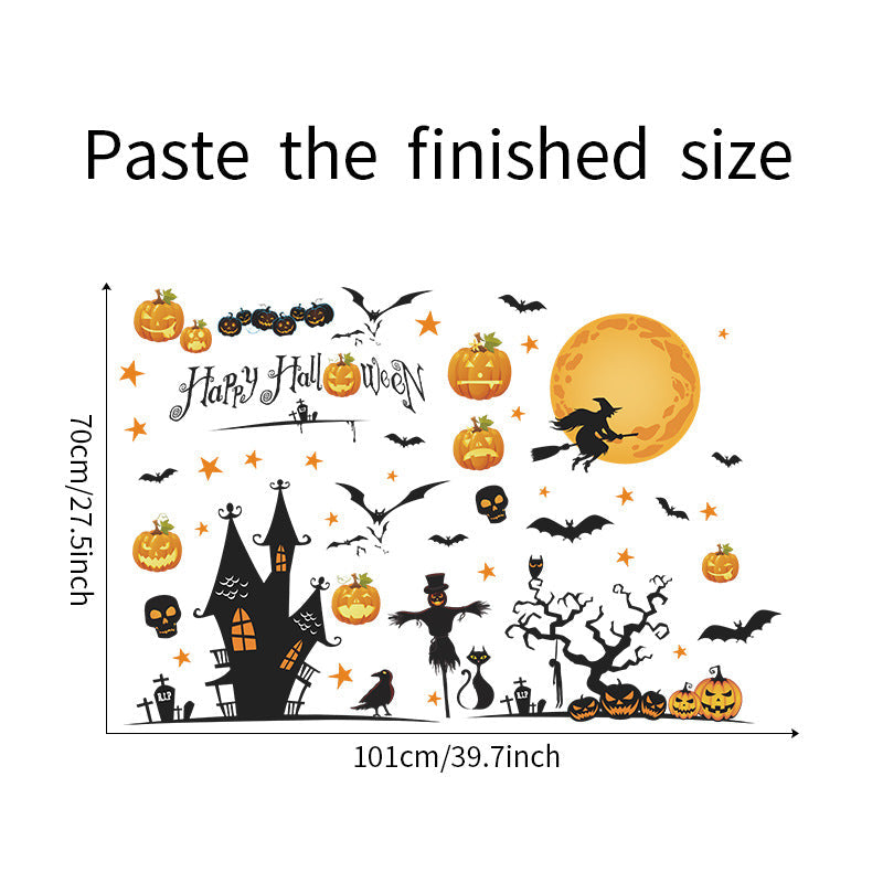 Halloween Peel and Stick Wall Decals_commomy decor