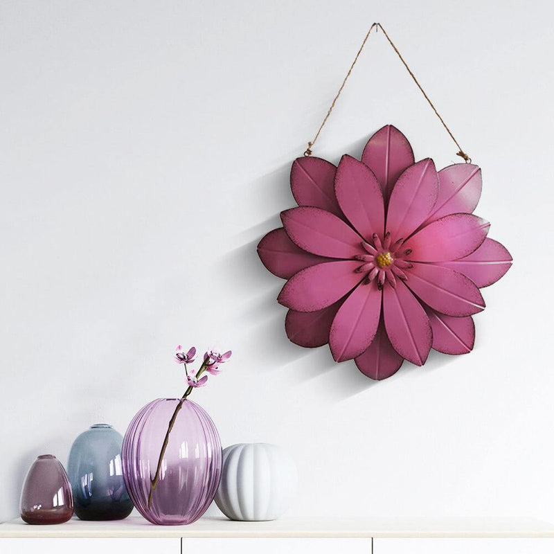 3D Metal Art Hanging Blooming Flower Wall Decor - Commomy