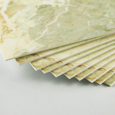 Light Green Marble Peel and Stick Wall Tile - Commomy