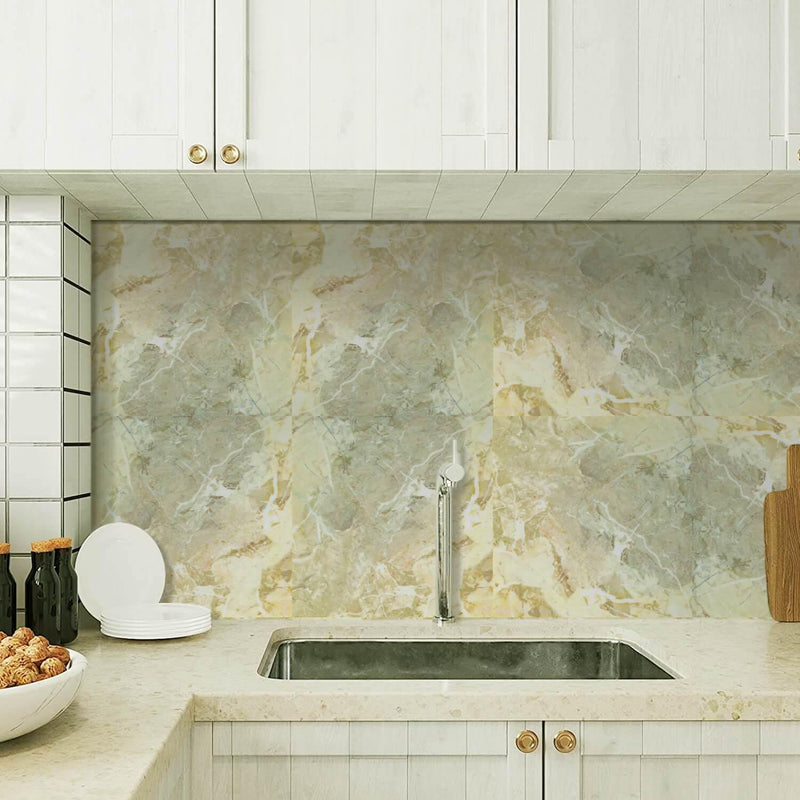Light Green Marble Peel and Stick Wall Tile - Commomy