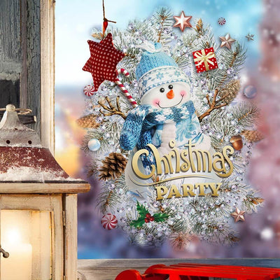 ArtsyCanvas Melted Snowman - Christmas Floor Decorations - 24x24  Peel'N'Stick Wall Art