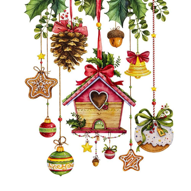 Newest Christmas Ornaments Peel and Stick Wall Decal - Commomy