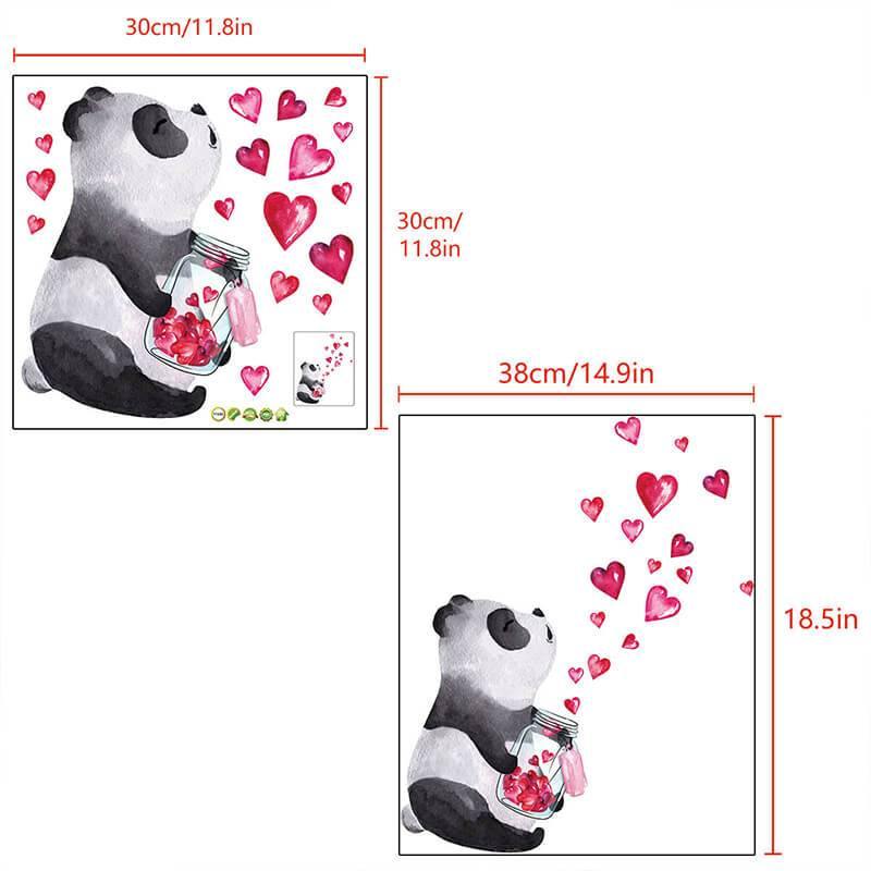 Pandas Love Peel and Stick Decals - Commomy