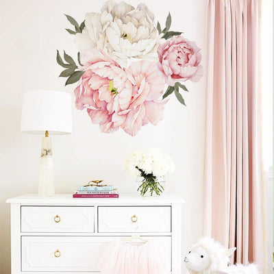 Pink Peony Peel and Stick Decals - Commomy