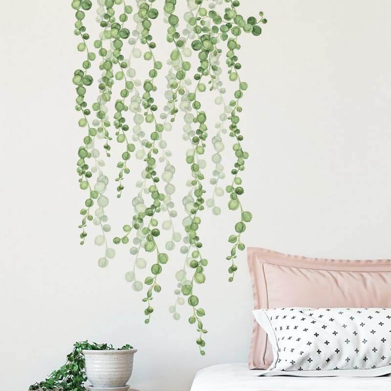String of Pearls Vine Peel and Stick Wall Decals - Commomy