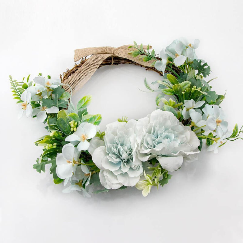 Seasonal Rose Floral Wreath for Front Door and Home Decor - Commomy