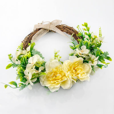Seasonal Rose Floral Wreath for Front Door and Home Decor - Commomy