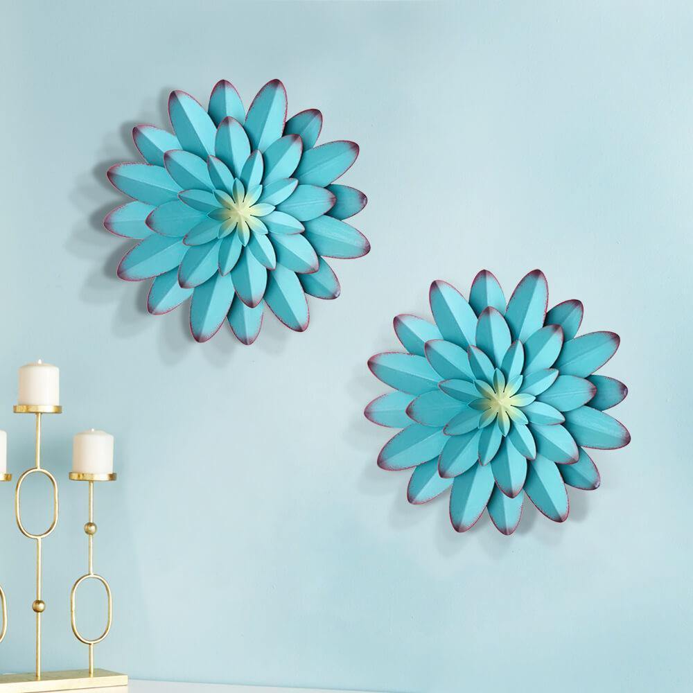 lily flower wall stickers 3D Metal Art Water Lily Flower Wall Decor – Commomy