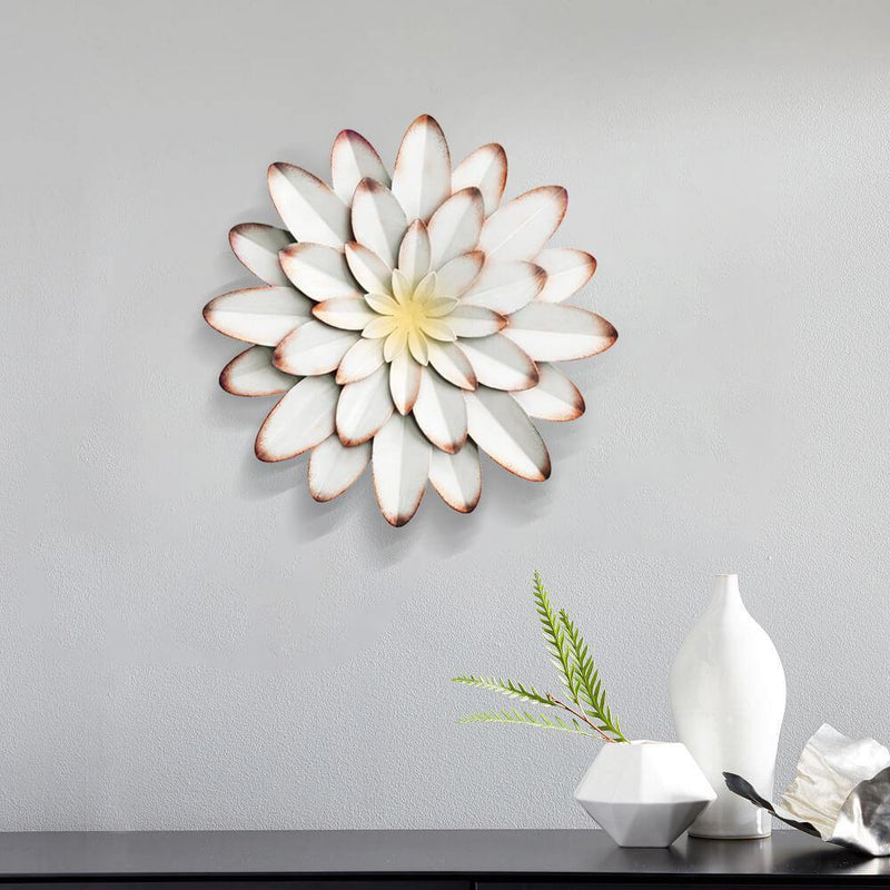 3D Metal Art  Water Lily Flower Wall Decor - Commomy