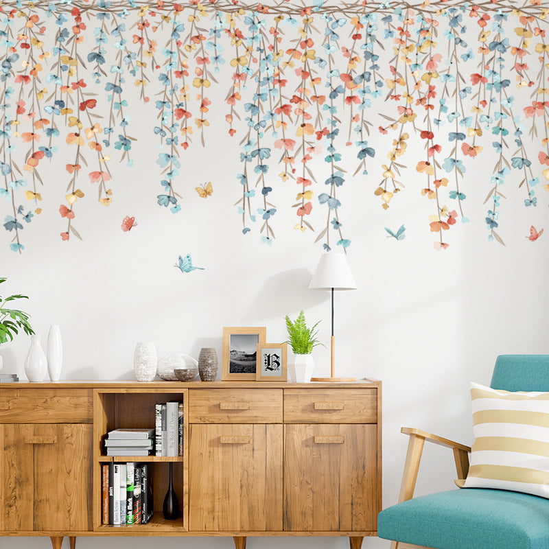Watercolor Hanging Leaves Peel and Stick Wall Decals