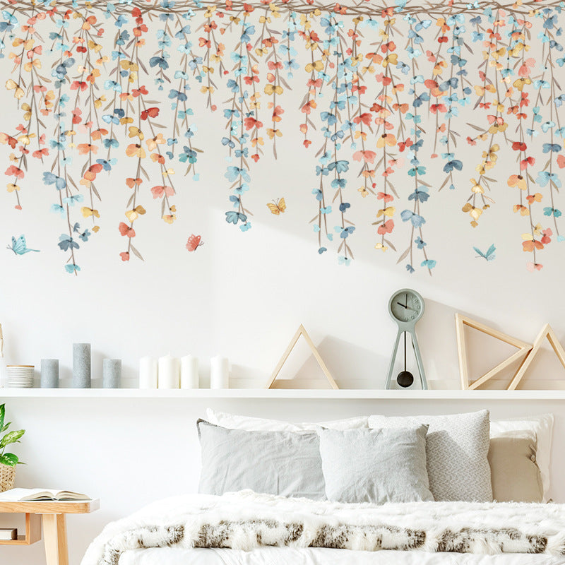 Watercolor Hanging Leaves Peel and Stick Wall Decals