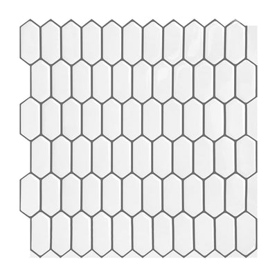 White_Long_Hexagon_Peel_and_Stick_Backsplash_Tile_Commomy Decor