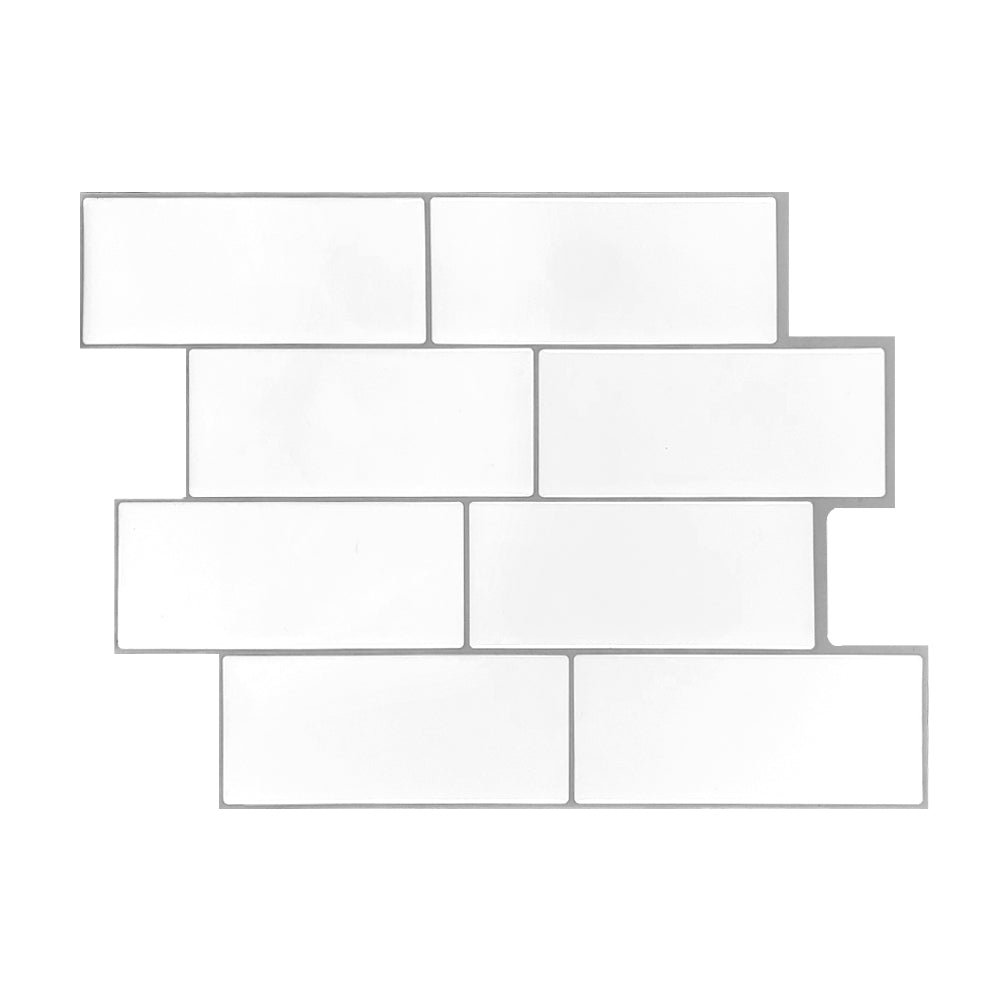 White Subway Peel and Stick Backsplash Tile Commomy