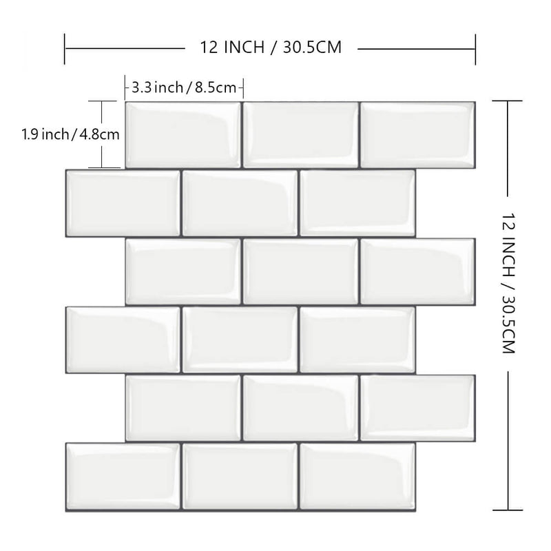 Peel and Stick Backsplash Tile Sample (1 Sheet)